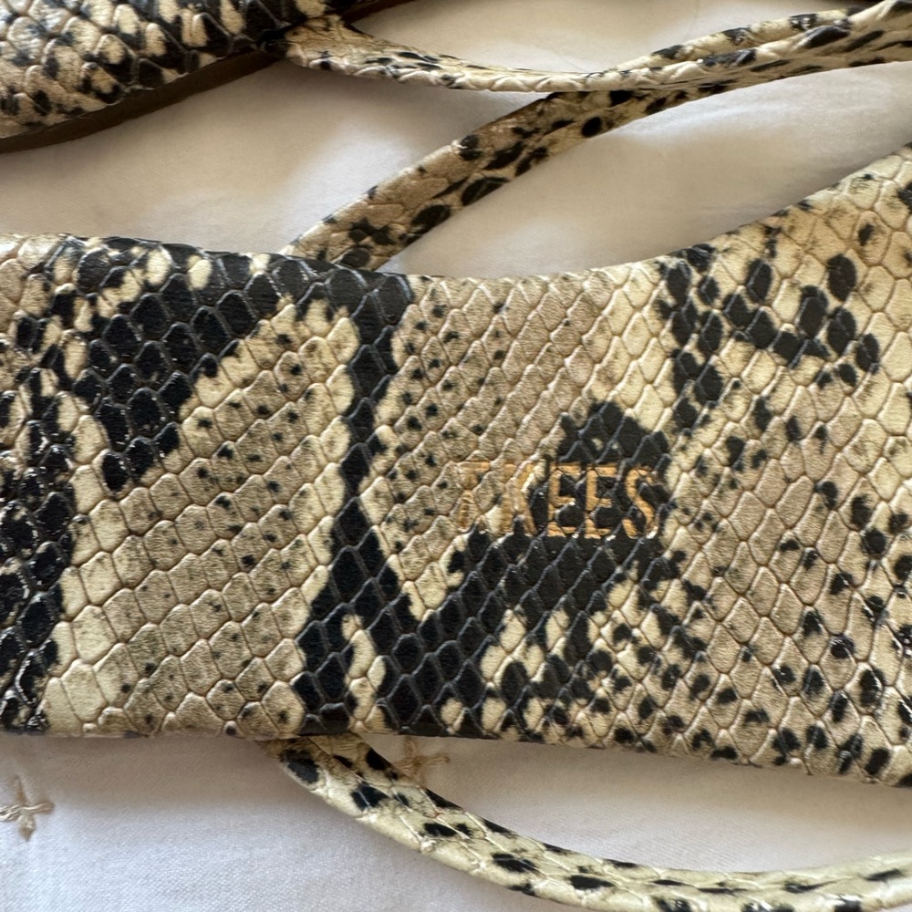 Tan/Black Snake Skin TKees Sandals